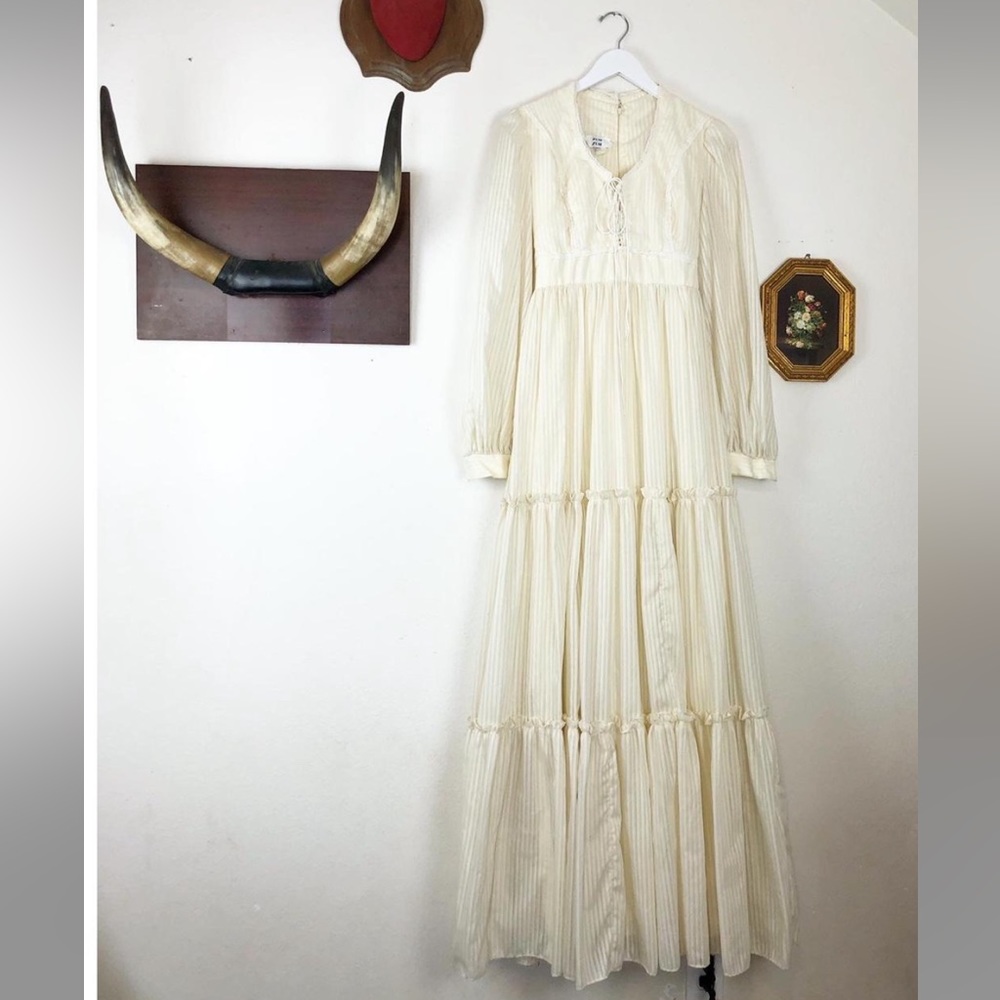 1970s prairie / wedding dress